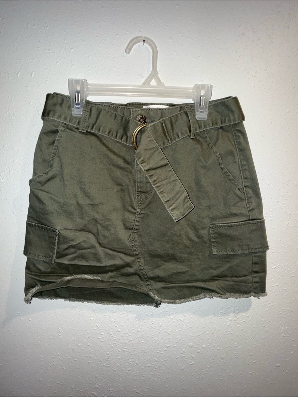Mudd Olive Green Cargo Mini Skirt with Belt Loops